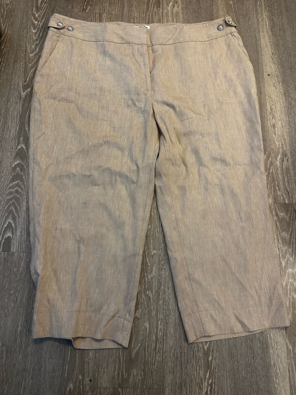Veronica Beard Linen Crop Pant - Picture 2 of 4